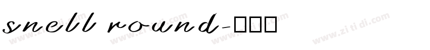 snell round字体转换